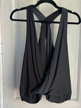 Silence + Noise Flowy Grey V-Neck Tank Top – Size S